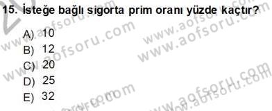 Belge Yönetimi ve Ofis Uygulamaları Dersi 2013 - 2014 Yılı (Vize) Ara Sınav Soruları 15. Soru