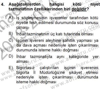 Belge Yönetimi ve Ofis Uygulamaları Dersi 2013 - 2014 Yılı (Vize) Ara Sınav Soruları 4. Soru