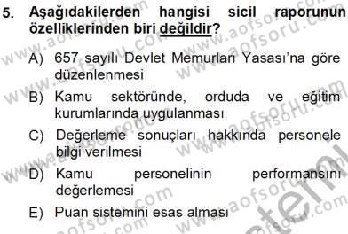 Belge Yönetimi ve Ofis Uygulamaları Dersi 2013 - 2014 Yılı (Vize) Ara Sınav Soruları 5. Soru