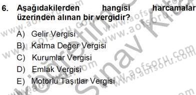 Belge Yönetimi ve Ofis Uygulamaları Dersi 2013 - 2014 Yılı (Vize) Ara Sınav Soruları 6. Soru
