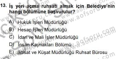 Belge Yönetimi ve Ofis Uygulamaları Dersi 2013 - 2014 Yılı (Final) Dönem Sonu Sınav Soruları 13. Soru
