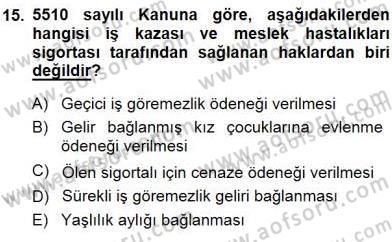 Belge Yönetimi ve Ofis Uygulamaları Dersi 2014 - 2015 Yılı (Vize) Ara Sınav Soruları 15. Soru