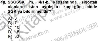 Belge Yönetimi ve Ofis Uygulamaları Dersi 2014 - 2015 Yılı (Vize) Ara Sınav Soruları 18. Soru