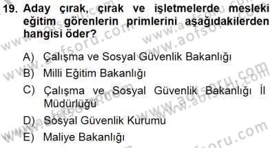 Belge Yönetimi ve Ofis Uygulamaları Dersi 2014 - 2015 Yılı (Vize) Ara Sınav Soruları 19. Soru