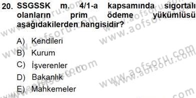 Belge Yönetimi ve Ofis Uygulamaları Dersi 2014 - 2015 Yılı (Vize) Ara Sınav Soruları 20. Soru