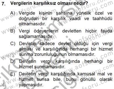 Belge Yönetimi ve Ofis Uygulamaları Dersi 2014 - 2015 Yılı (Vize) Ara Sınav Soruları 7. Soru