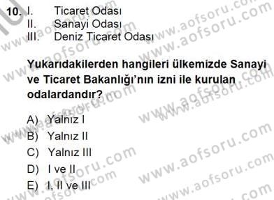 Belge Yönetimi ve Ofis Uygulamaları Dersi 2014 - 2015 Yılı (Final) Dönem Sonu Sınavı 10. Soru