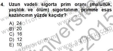 Belge Yönetimi ve Ofis Uygulamaları Dersi 2014 - 2015 Yılı (Final) Dönem Sonu Sınavı 4. Soru