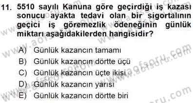 Belge Yönetimi ve Ofis Uygulamaları Dersi 2015 - 2016 Yılı (Vize) Ara Sınav Soruları 11. Soru