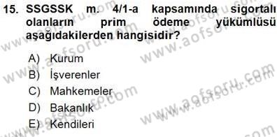 Belge Yönetimi ve Ofis Uygulamaları Dersi 2015 - 2016 Yılı (Vize) Ara Sınav Soruları 15. Soru