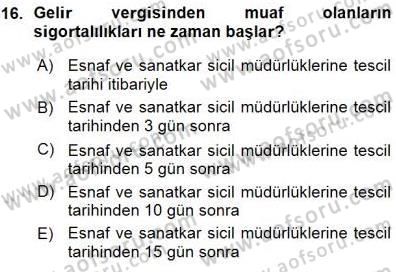 Belge Yönetimi ve Ofis Uygulamaları Dersi 2015 - 2016 Yılı (Vize) Ara Sınav Soruları 16. Soru
