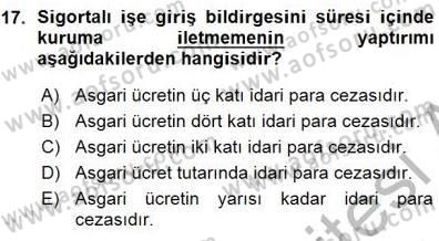 Belge Yönetimi ve Ofis Uygulamaları Dersi 2015 - 2016 Yılı (Vize) Ara Sınav Soruları 17. Soru