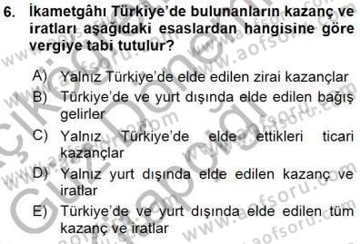 Belge Yönetimi ve Ofis Uygulamaları Dersi 2015 - 2016 Yılı (Vize) Ara Sınavı 6. Soru