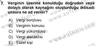 Belge Yönetimi ve Ofis Uygulamaları Dersi 2015 - 2016 Yılı (Vize) Ara Sınav Soruları 7. Soru