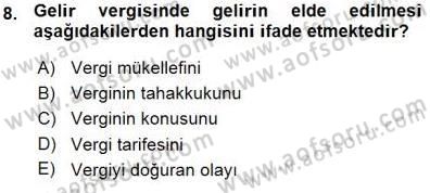 Belge Yönetimi ve Ofis Uygulamaları Dersi 2015 - 2016 Yılı (Vize) Ara Sınav Soruları 8. Soru