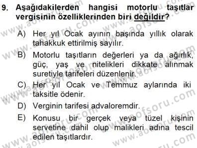 Belge Yönetimi ve Ofis Uygulamaları Dersi 2015 - 2016 Yılı (Vize) Ara Sınav Soruları 9. Soru