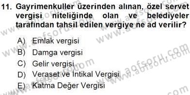 Belge Yönetimi ve Ofis Uygulamaları Dersi 2016 - 2017 Yılı (Vize) Ara Sınav Soruları 11. Soru