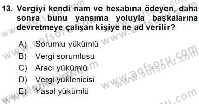 Belge Yönetimi ve Ofis Uygulamaları Dersi 2016 - 2017 Yılı (Vize) Ara Sınav Soruları 13. Soru