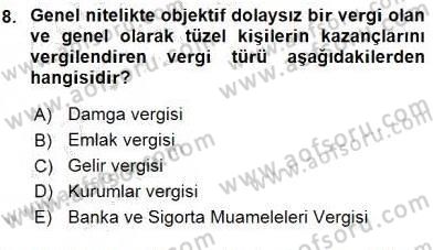 Belge Yönetimi ve Ofis Uygulamaları Dersi 2016 - 2017 Yılı (Vize) Ara Sınav Soruları 8. Soru