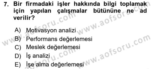 Belge Yönetimi ve Ofis Uygulamaları Dersi 2017 - 2018 Yılı 3 Ders Sınav Soruları 7. Soru