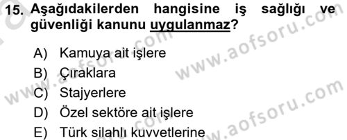 Belge Yönetimi ve Ofis Uygulamaları Dersi 2017 - 2018 Yılı (Vize) Ara Sınav Soruları 15. Soru