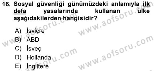 Belge Yönetimi ve Ofis Uygulamaları Dersi 2017 - 2018 Yılı (Vize) Ara Sınav Soruları 16. Soru