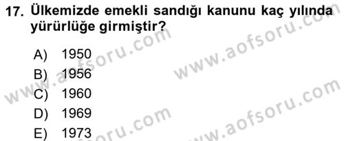 Belge Yönetimi ve Ofis Uygulamaları Dersi 2017 - 2018 Yılı (Vize) Ara Sınav Soruları 17. Soru