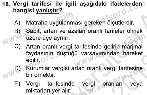 Belge Yönetimi ve Ofis Uygulamaları Dersi 2017 - 2018 Yılı (Vize) Ara Sınav Soruları 18. Soru