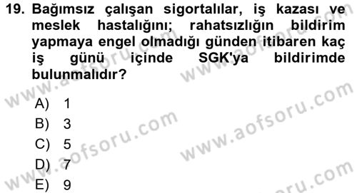 Belge Yönetimi ve Ofis Uygulamaları Dersi 2017 - 2018 Yılı (Vize) Ara Sınav Soruları 19. Soru