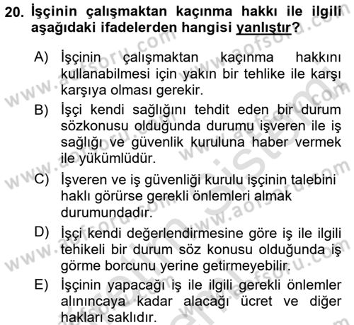Belge Yönetimi ve Ofis Uygulamaları Dersi 2017 - 2018 Yılı (Vize) Ara Sınav Soruları 20. Soru