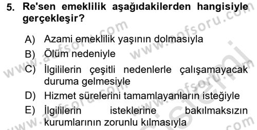 Belge Yönetimi ve Ofis Uygulamaları Dersi 2017 - 2018 Yılı (Vize) Ara Sınav Soruları 5. Soru