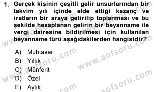 Belge Yönetimi ve Ofis Uygulamaları Dersi 2017 - 2018 Yılı (Final) Dönem Sonu Sınavı 1. Soru