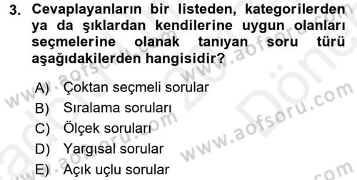 Belge Yönetimi ve Ofis Uygulamaları Dersi 2017 - 2018 Yılı (Final) Dönem Sonu Sınavı 3. Soru