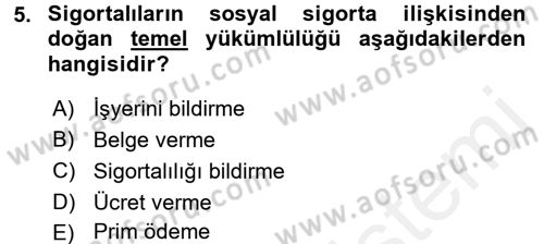 Belge Yönetimi ve Ofis Uygulamaları Dersi 2017 - 2018 Yılı (Final) Dönem Sonu Sınavı 5. Soru