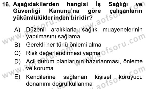 Belge Yönetimi ve Ofis Uygulamaları Dersi 2018 - 2019 Yılı (Vize) Ara Sınav Soruları 16. Soru