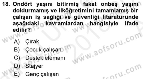 Belge Yönetimi ve Ofis Uygulamaları Dersi 2018 - 2019 Yılı (Vize) Ara Sınav Soruları 18. Soru