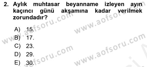 Belge Yönetimi ve Ofis Uygulamaları Dersi 2018 - 2019 Yılı (Vize) Ara Sınav Soruları 2. Soru