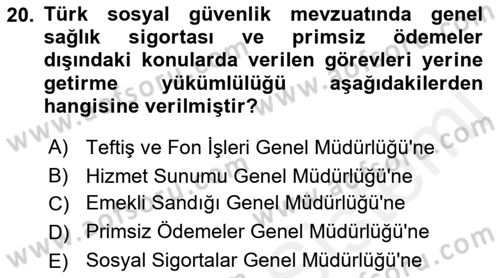 Belge Yönetimi ve Ofis Uygulamaları Dersi 2018 - 2019 Yılı (Vize) Ara Sınav Soruları 20. Soru