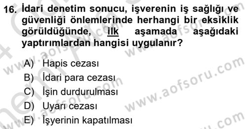 Belge Yönetimi ve Ofis Uygulamaları Dersi 2023 - 2024 Yılı (Vize) Ara Sınav Soruları 16. Soru