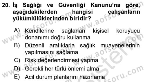 Belge Yönetimi ve Ofis Uygulamaları Dersi 2023 - 2024 Yılı (Vize) Ara Sınav Soruları 20. Soru