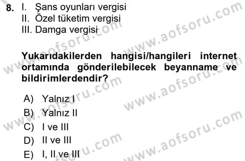 Belge Yönetimi ve Ofis Uygulamaları Dersi 2023 - 2024 Yılı (Vize) Ara Sınav Soruları 8. Soru