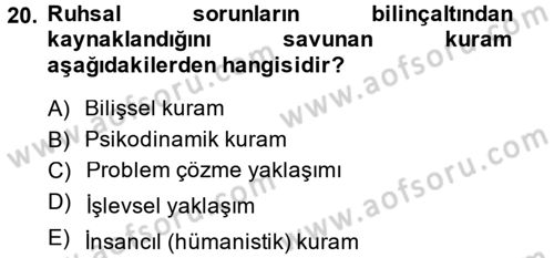 Görüşme Teknikleri Dersi 2013 - 2014 Yılı (Vize) Ara Sınavı 20. Soru