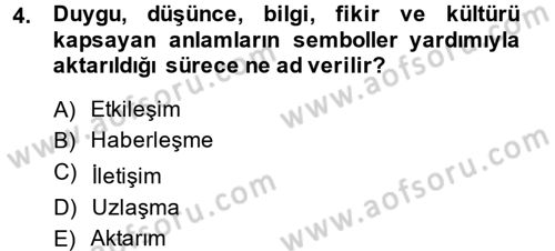 Görüşme Teknikleri Dersi 2014 - 2015 Yılı (Vize) Ara Sınav Soruları 4. Soru