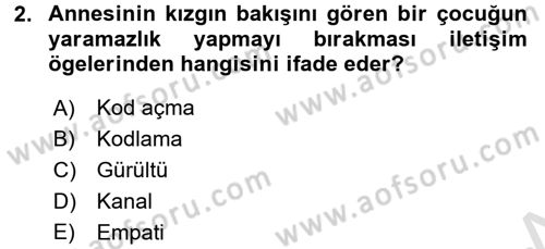 Görüşme Teknikleri Dersi 2015 - 2016 Yılı (Final) Dönem Sonu Sınavı 2. Soru