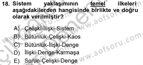 Görüşme Teknikleri Dersi 2016 - 2017 Yılı (Vize) Ara Sınavı 18. Soru