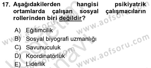 Görüşme Teknikleri Dersi 2018 - 2019 Yılı 3 Ders Sınavı 17. Soru