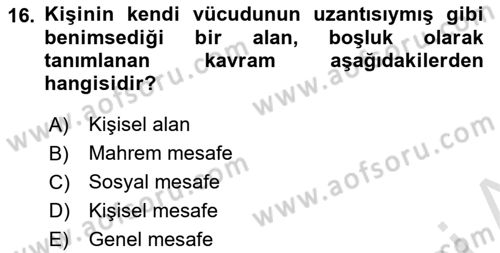 Görüşme Teknikleri Dersi 2020 - 2021 Yılı Yaz Okulu Sınavı 16. Soru