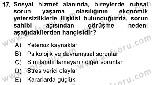 Görüşme Teknikleri Dersi 2021 - 2022 Yılı (Vize) Ara Sınav Soruları 17. Soru