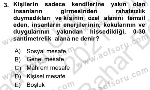 Görüşme Teknikleri Dersi 2021 - 2022 Yılı (Vize) Ara Sınav Soruları 3. Soru