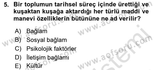 Görüşme Teknikleri Dersi 2021 - 2022 Yılı (Vize) Ara Sınav Soruları 5. Soru